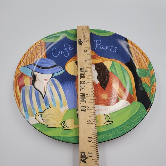 Sango Café Paris 4914 Decorative Plate 1994 China Bistro Scene - Picture 5 of 6